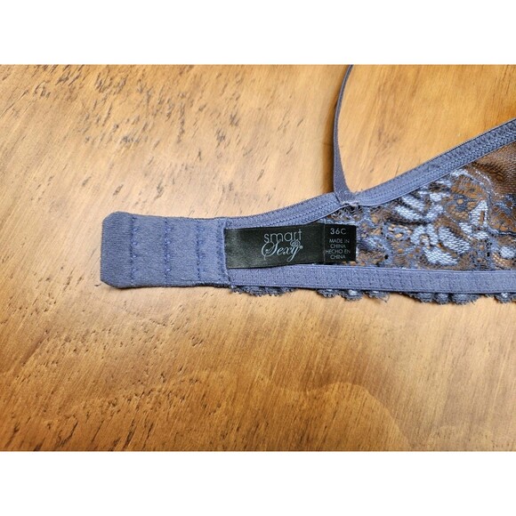 Smart and Sexy Bra SA276 Size 36C Padded Maximum Cleavage Lace Lined Push-Up - Picture 2 of 5